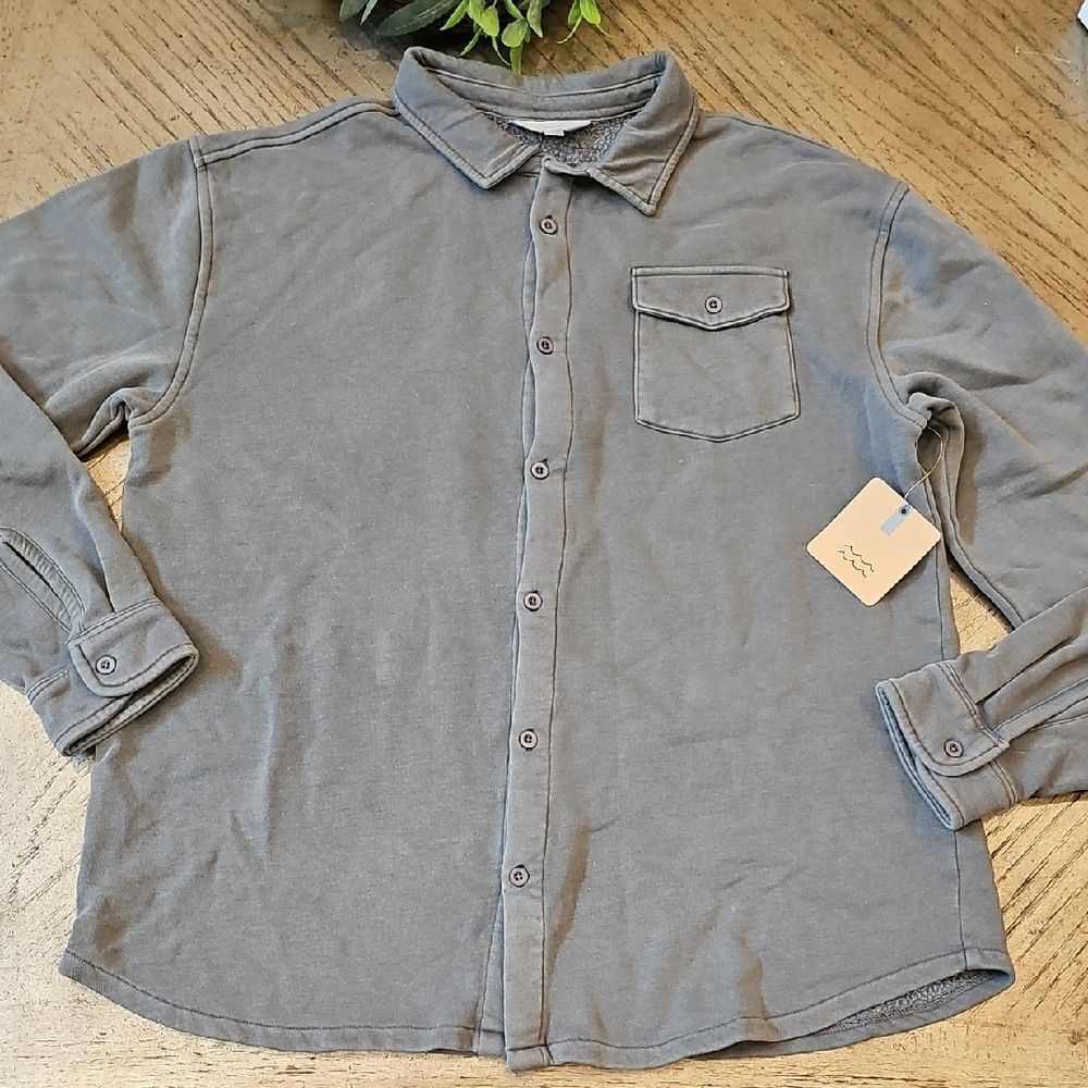 Gray Buttom Down Shirt Size XL Boys NWT Bixby Nomad